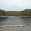 Overlook of the ramp at the Sutton Lake dam.